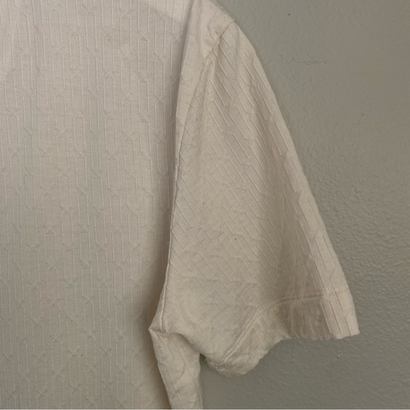 HUGO BOSS COTTON-SILK T-SHIRT WITH A SIGNATURE QUILTED EFFECT Size MEDIUM - Picture 12 of 16